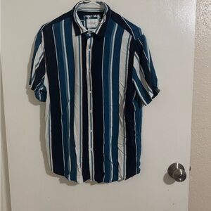 Denim & Flower Navy and White Striped Shirt